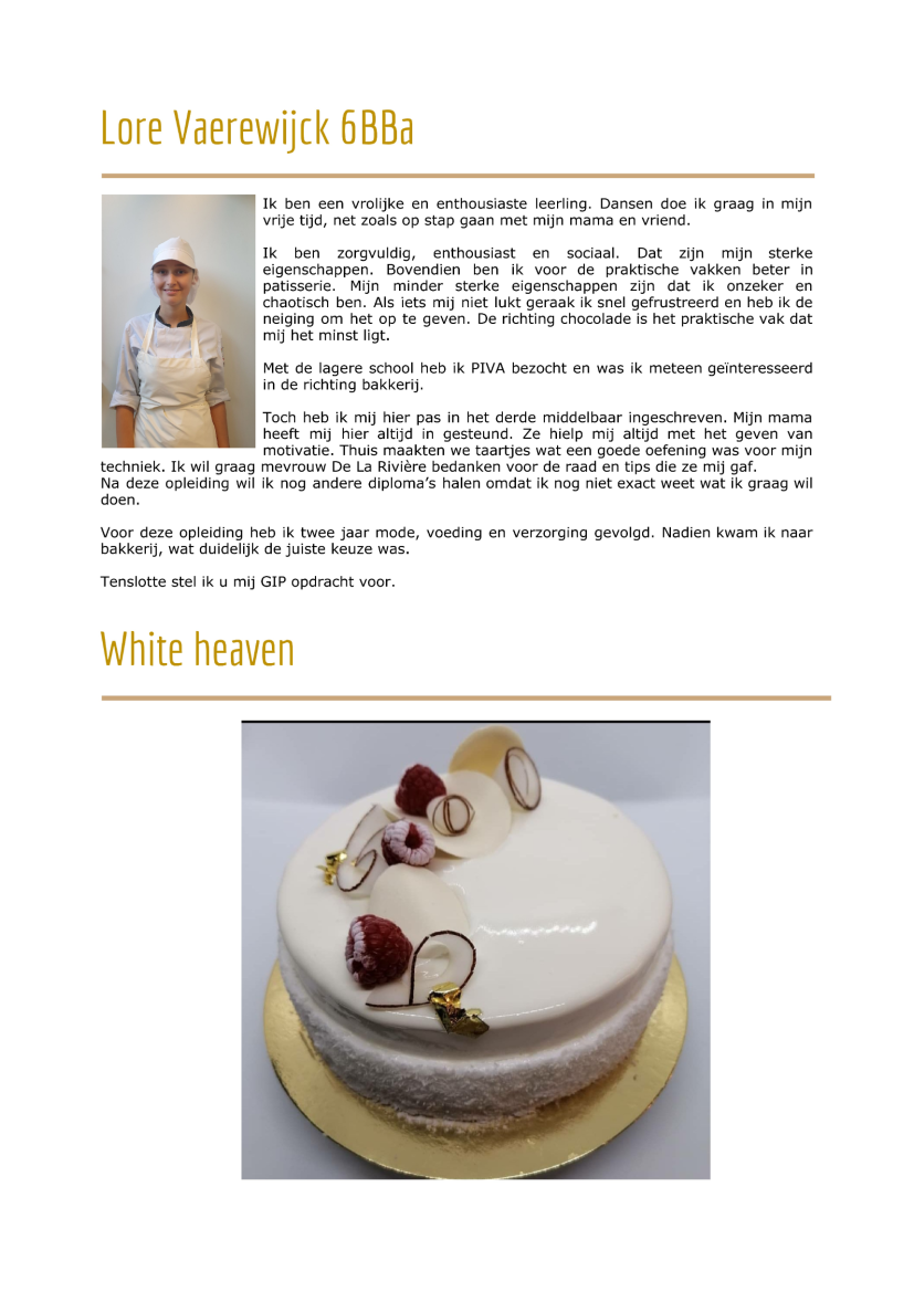 Klas van 2020 Lore Vaerewijck 6BBa