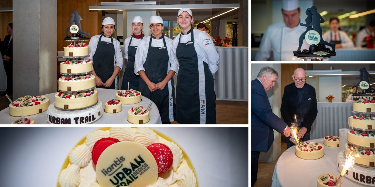 Taart voor de 10de jubileum van Liantis Urban Trail Antwerp